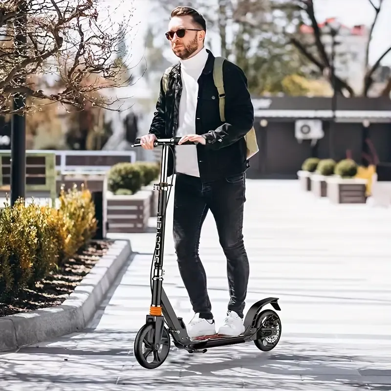 Children, teenagers, adults, scooters, city work, campus scooters, foldable two-wheelers brake scooter