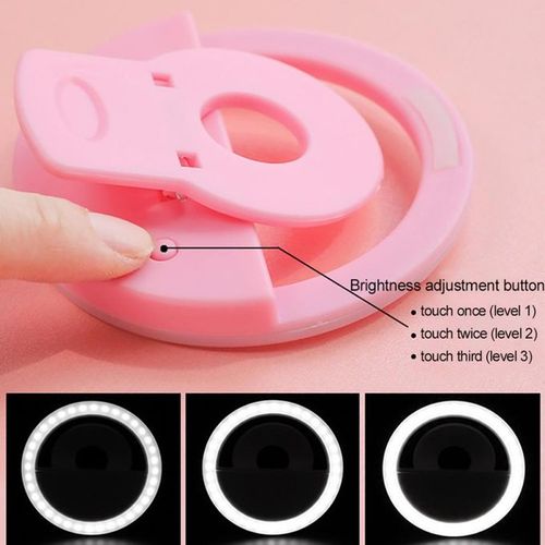 Rechargeable Selfie LED Ring Fill Light For Phone-white