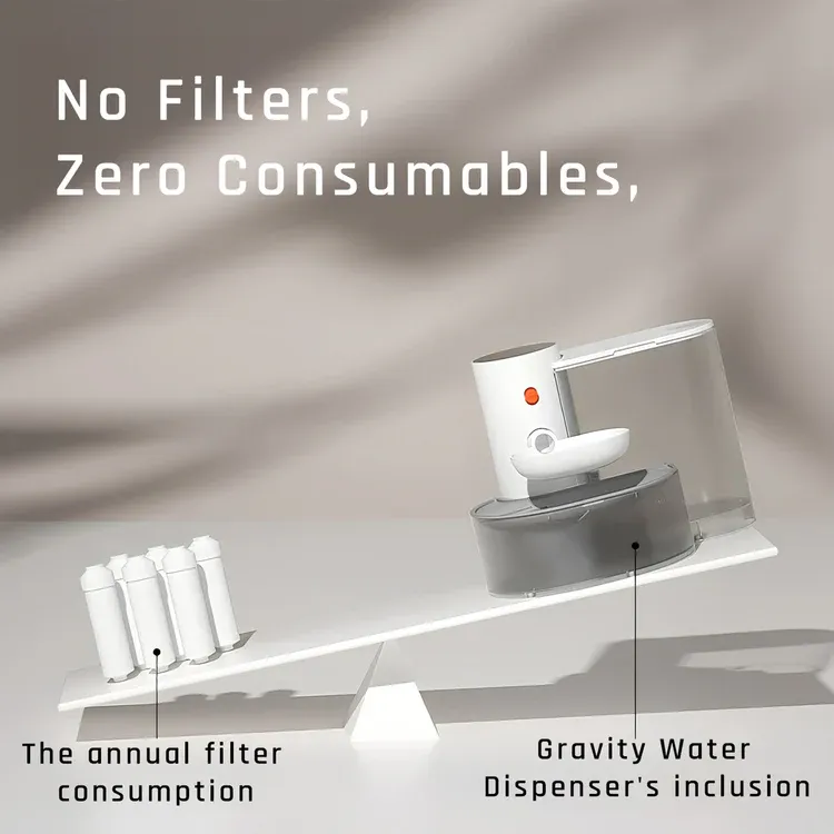 2025 Upgrade up to 180 days automatic wireless silent dumping pet water dispenser