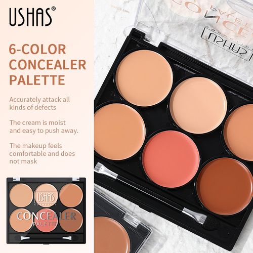 Makeup 6 Color Concealer Palette Foundation Waterproof Brightening Modifying Skin Tone Long Lasting Staying