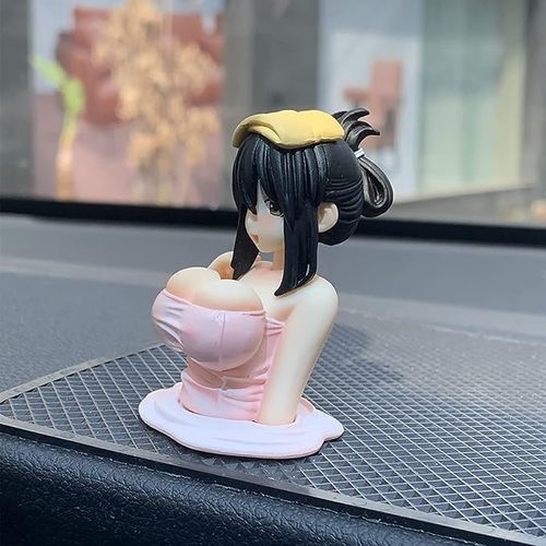 Car Figures Decor,Kanako Chest Shaking Ornaments, Anime Action Figure Model Girl Figures PVC Doll Home Desktop Car Figures Cake Ornaments Decora Craft Collectible Birthday Gift