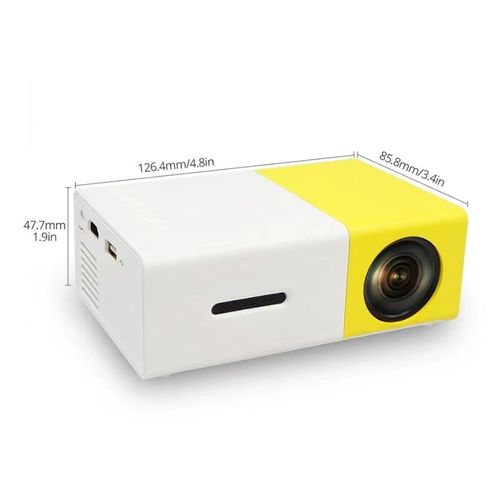 YG-300 LED Mini Projector 480x272 Pixels Supports 1080P HDMI USB Audio Portable Home Media Video Player