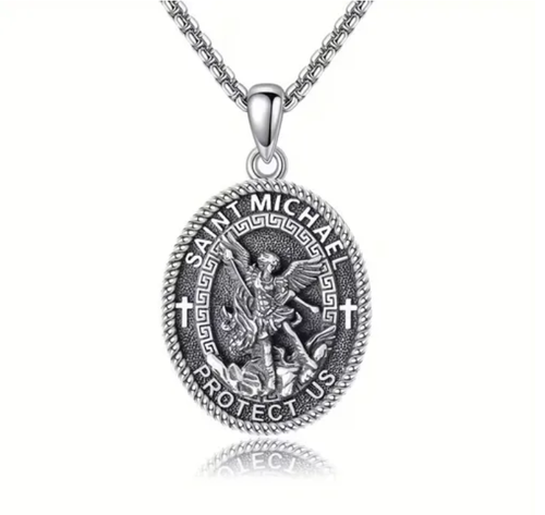 Archangel Saint Michael Pendant Necklace