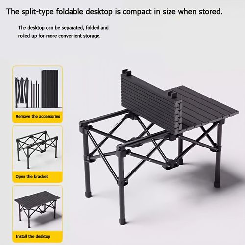 Campsite tables and chairs