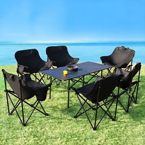 Campsite tables and chairs