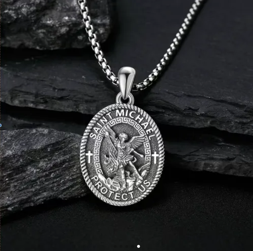Archangel Saint Michael Pendant Necklace