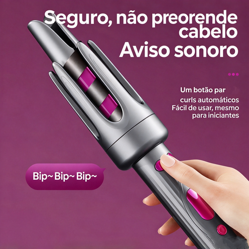 Modelador de Cachos Automático 32mm Íons Negativos Ondas