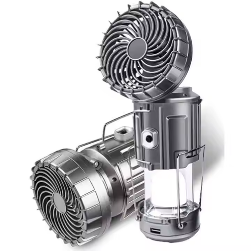 DC Rechargeable Solar AAA Dry Battery Powerbank Pull up Light up Fan LED Camping Light