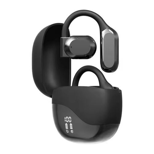 Black Multi-language Translation Headset Wireless BT Binaural Simultaneous Translator Intelligent AI Earphones