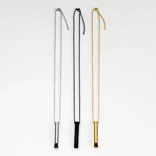 Breathing Necklace Adjustable Breathing Relieve Pressure Ornament Stainless Steel Decompression Jewelry