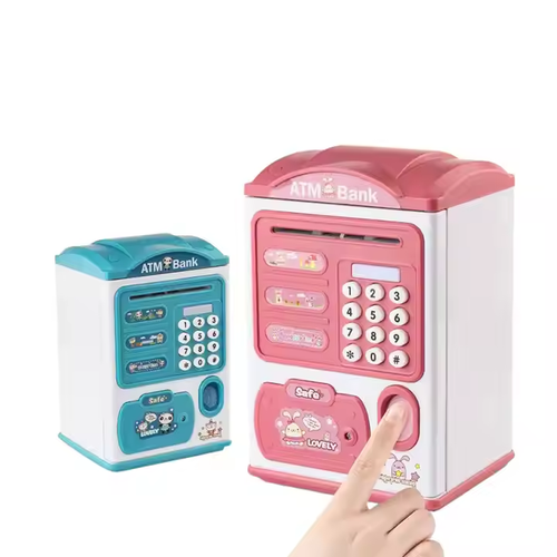 Electronic Piggy Bank ATM Password Money Box Cash Coins Saving ATM Bank Safe Box Auto Scroll Paper Banknote Gift Money Bank