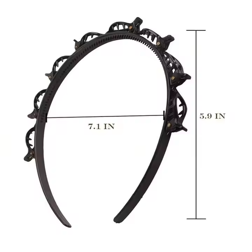 Black and red two pack only cost 280ghs！European and American Style Simple Fashion Multi-layer Hollow Braided Headband