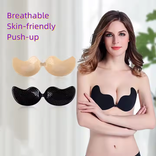 Black C size bra for Women Strapless Bras for Women Hot Sex Adhesive Plus Size Cotton Sexy Invisible Backless Cup Sticky Bra