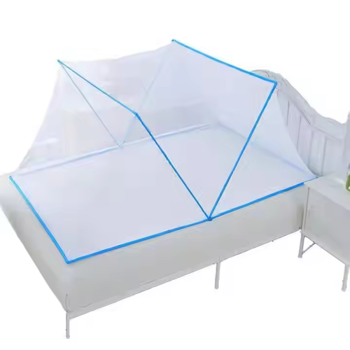 Double Bed Foldable Tent Round Top Polyester Fabric Mesh Folding Mosquito Net for Home Outdoor Camping Baby Mosquito Netting
