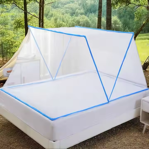 Double Bed Foldable Tent Round Top Polyester Fabric Mesh Folding Mosquito Net for Home Outdoor Camping Baby Mosquito Netting