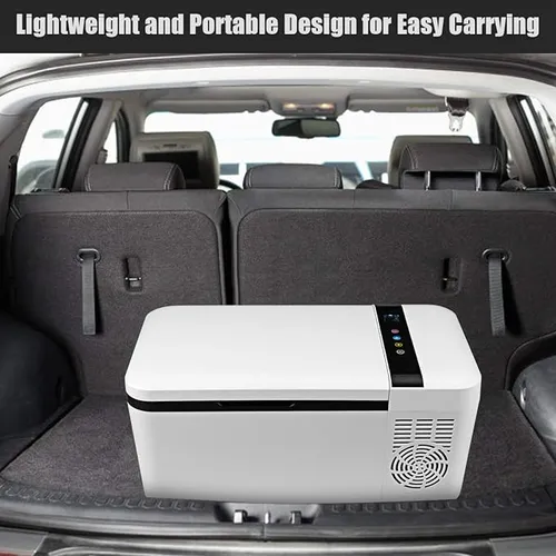 Compact Car Freezer, Portable Travel 12V Fridge, with Compressor, Double Handles, LCD Display Screen for Car and Home, Camping, Truck Party, Travel, Picnic Outdoor