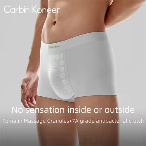 3-pack mixed colors size XL！CarbinKoneer Adults Men's Seamless Summer Thin Underwear Sporty Breathable Four-Cornered Pant Logo Flat Cornered Underwear Set