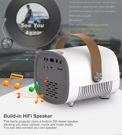 YG230 Mini Projector Portable for Support 1080P Video Movie Beamer Home Theater WiFi Multiscreen Media Player