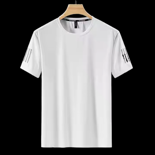 XL code Ice Silk Fabric Quick Dry Sport T-shirts Men Round Neck Comfort Tshirts