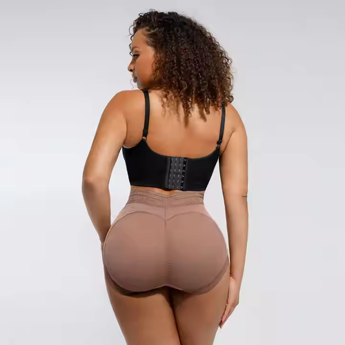 3XL Plus Size Invisible Women Shaping Lace Panties Shaper Pink Black High Compression