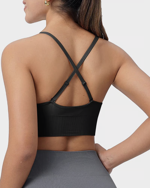 Deep V Wireless Sports Bra(2 Pack)