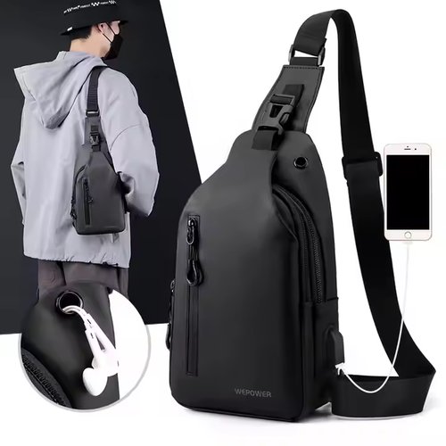 🔥Hot Sale 50% off🔥Waterproof Men's Chest Bag Leisure Large Capacity Single Shoulder Crossbody Motorcycle