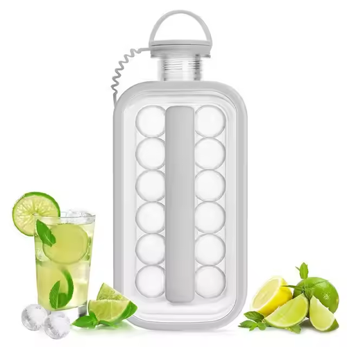 Portable Ice Cube Tray for Water Bottle Cooling Popsicle Cube Mold with Lid for Making Popsicles Ice Cream Hockey Maker Tool