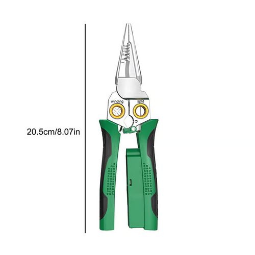 Outdoorfun 8 in 1 Wire Stripper Twister for Cutting and Pulling Wires Cable Scissors,Voltage Tester Pliers