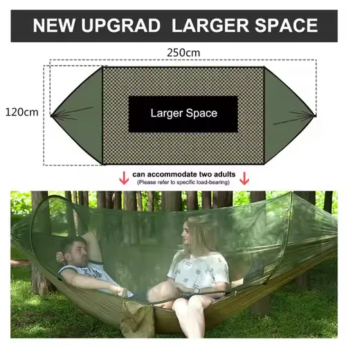Fully automatic quick-opening hammock with mosquito net Outdoor single and double nylon cloth camping mosquito net hammock anti-mosquito hammock