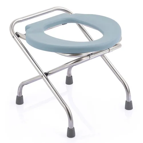 Fold-able Portable Bedpan Chair Elderly Nursing Folding Toilet Commode Chair
