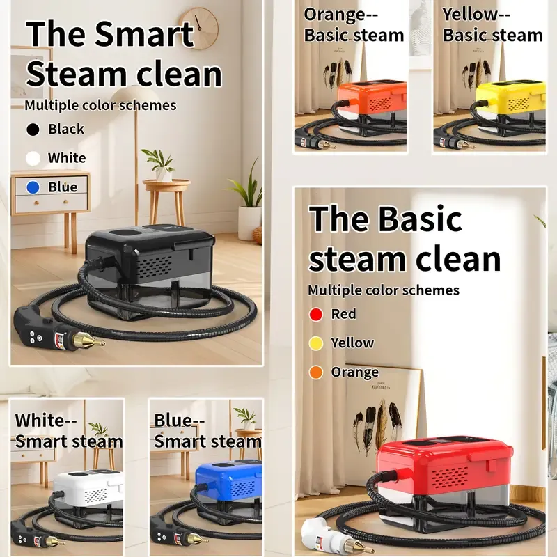 High-pressure steam cleaner, household steam cleaner handheld, suitable for kitchen fumes, sofas, small air conditioners, washing machines