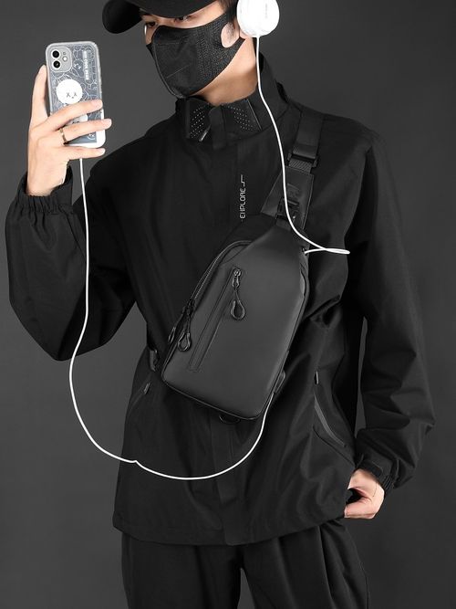 Novo saco de peito masculino à prova d'água resistente ao desgaste um ombro casual moda esporte cross body bag