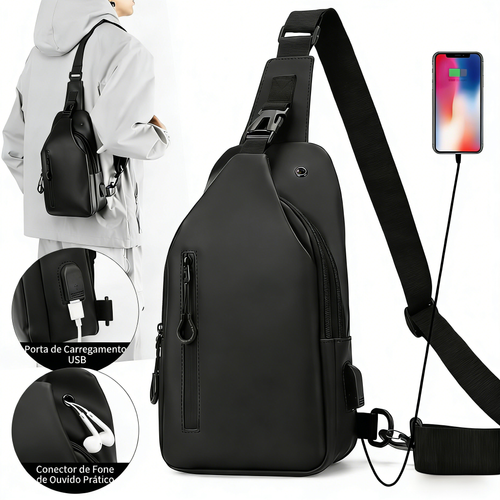 Novo saco de peito masculino à prova d'água resistente ao desgaste um ombro casual moda esporte cross body bag