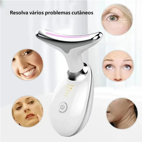 Máquina facial elevador de pescoço instrumento de beleza anti-rugas massageador facial rejuvenescimento fino duplo queixo vibrador