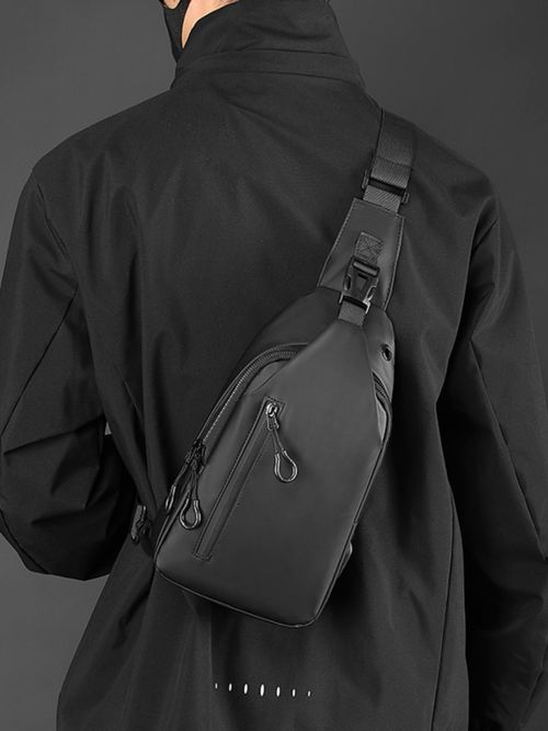 Novo saco de peito masculino à prova d'água resistente ao desgaste um ombro casual moda esporte cross body bag