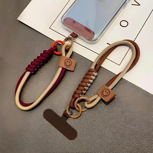 4pc Phone Case Braided Hanging Rope Lanyard Wristband Phone Lanyard Hand Grip Anti-theft