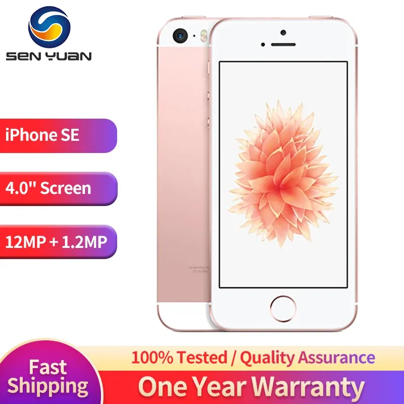 Original Apple iPhone SE 4G LTE Mobile Phone iOS 4.012.0MP Chip Dual Core Touch ID 16 32 64 128GB ROM Smartphone