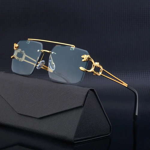 Double Bridge Stylish Rimless Sunglasses