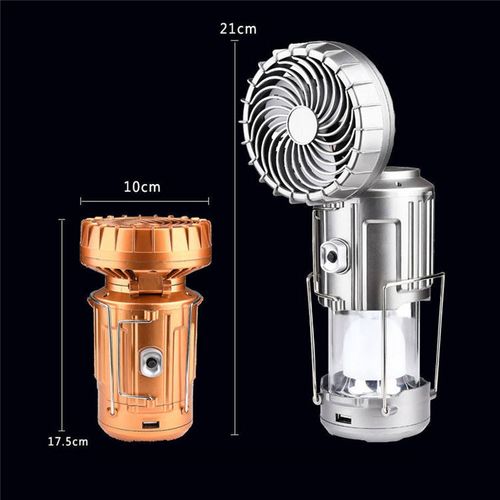 Solar Rechargeable 6-in-1 Camping Light Fan