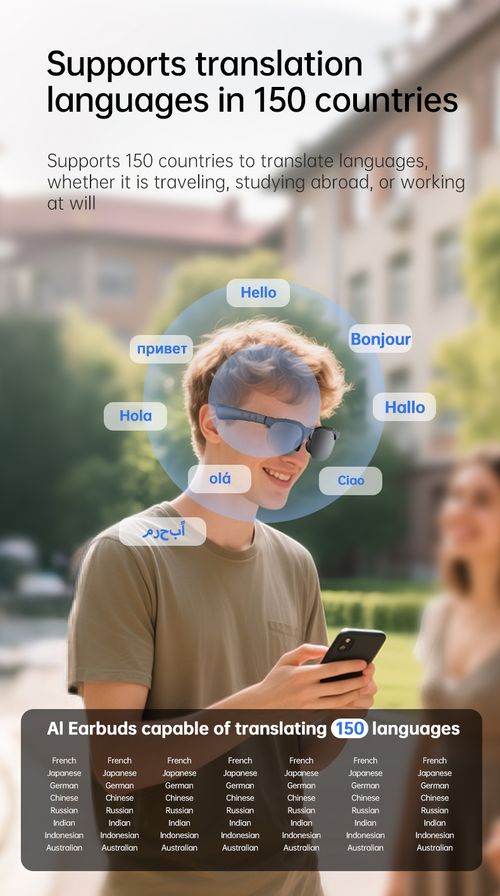 Waterproof AI Translation Smart Sunglasses Wireless Bluetooth Outdoor Sports Goggles Headphones Wearable AI Smart Glasses