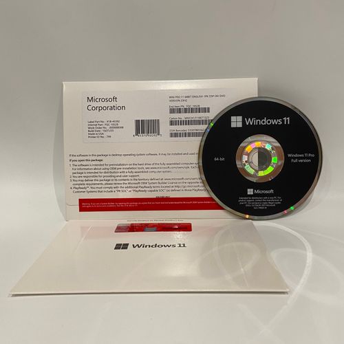 Windows 11 Pro DVD Pack Full Package Internet License 100% Activation Online Globally High Quality 6 Months Warranty in Stock