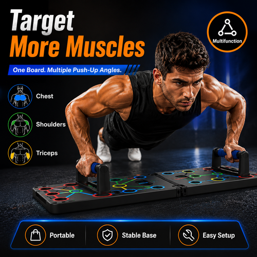 Push Up Board Foldable Pushup Stand with Handles, Color-Coded Home Workout Board for Chest, Arms, Shoulders and Abs Training, Portable Fitness Equipment, COD Free Shipping, Pay on Delivery