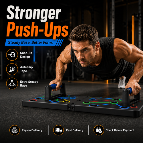 Push Up Board Foldable Pushup Stand with Handles, Color-Coded Home Workout Board for Chest, Arms, Shoulders and Abs Training, Portable Fitness Equipment, COD Free Shipping, Pay on Delivery