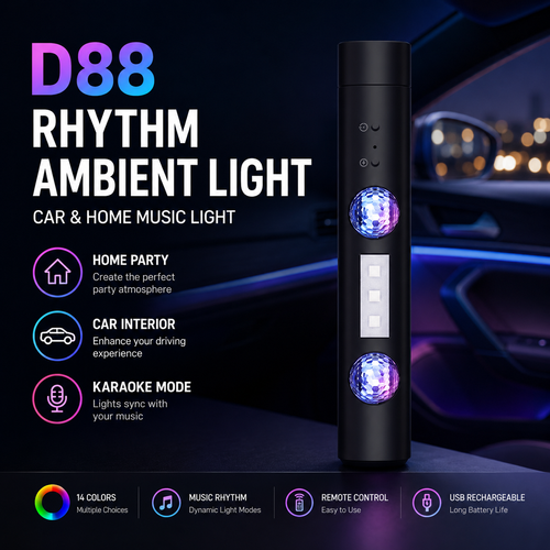 🔥Hot Sale🔥 COD！Car LED Ambient Lights — USB Multi-Color Interior Lights for Decoration and AtmosphereNairobi stock ships within 48H, delivered within 3days