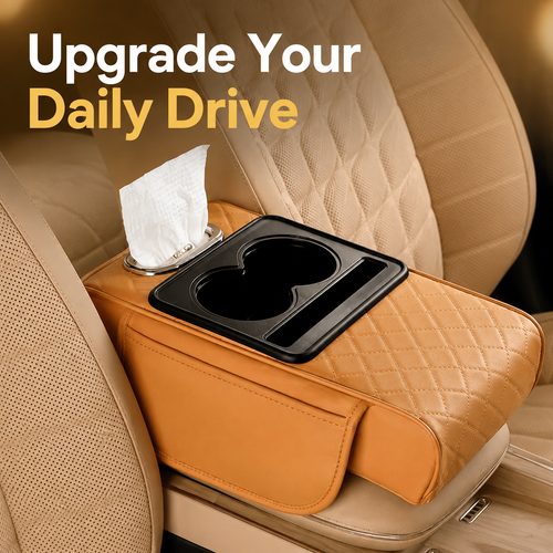 Multifunctional car armrest cushion