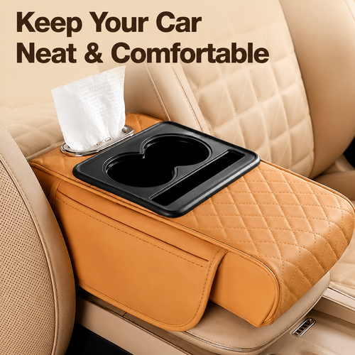 Multifunctional car armrest cushion