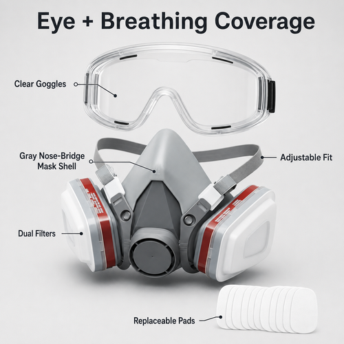 🎯🌟 Dust-Proof Integrated Respirator Mask - Your Ultimate Protection! 🛡️