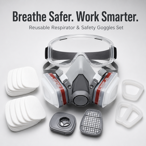 🎯🌟 Dust-Proof Integrated Respirator Mask - Your Ultimate Protection! 🛡️