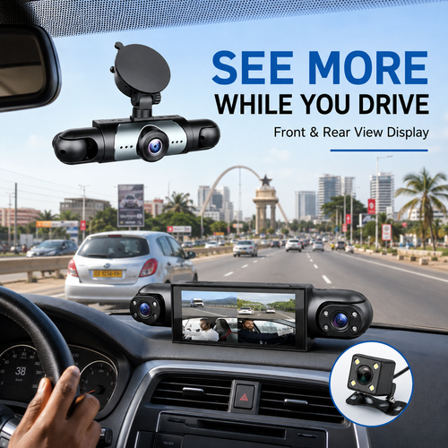 🔥HOT SALE🔥 COD！New Dash Cam: 3-inch Screen  3 Lenses  HD Night Vision  Parking Monitoring  Microwave Radar  Scratch Protection  Car Sentinel Mode