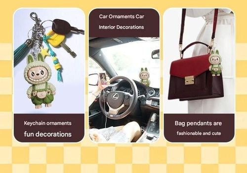 🔥2-pack: popular Labubu face-changing keychain doll pendant decompression toy